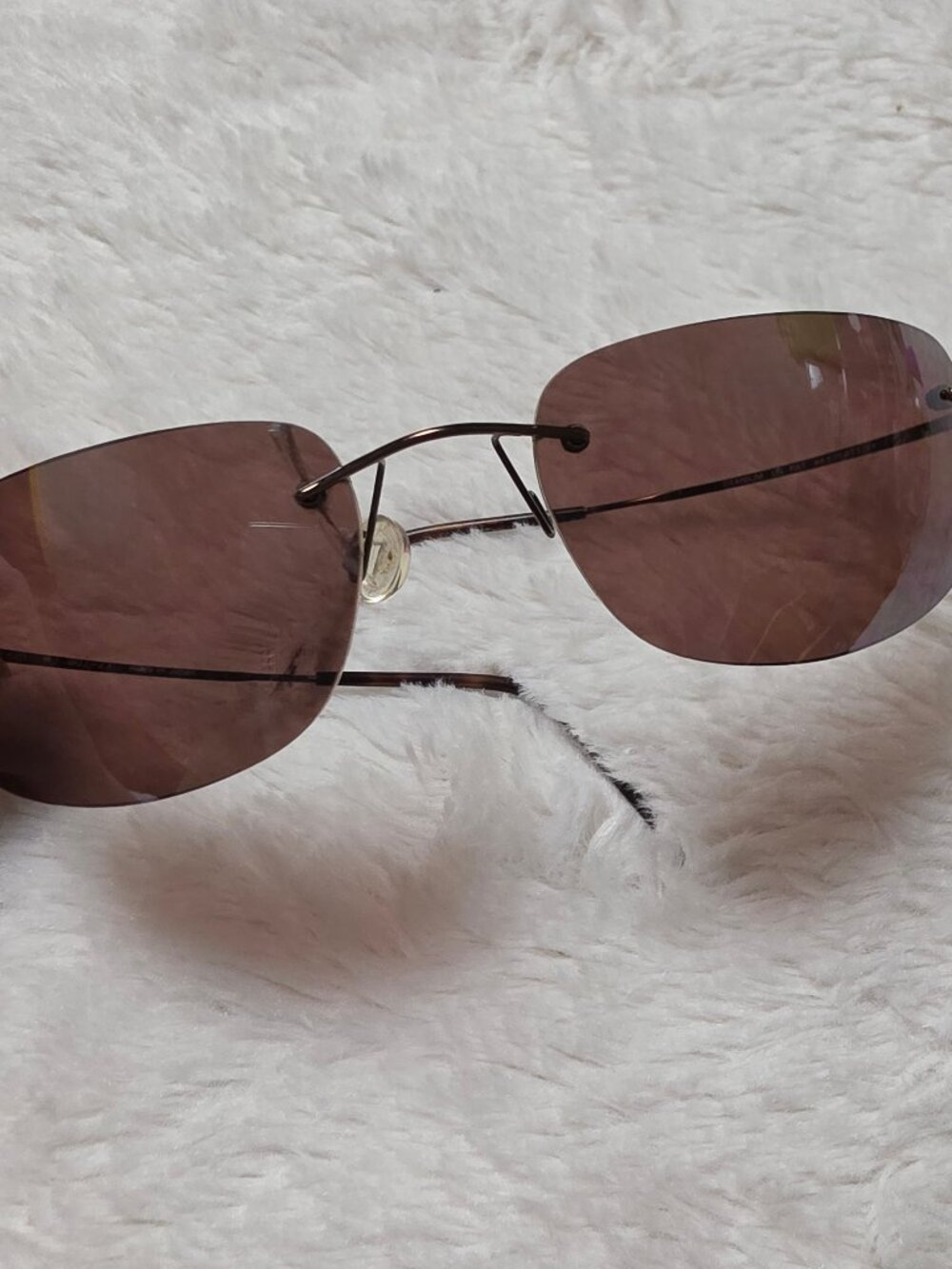 Vintage Maui Jim Kapalua MJ-502-23 Titanium Sport Sunglasses Rose Polarized